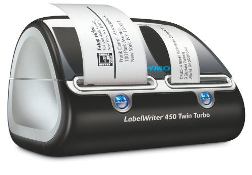 DYMO LabelWriter 450 Twin Turbo Etikettendrucker | für bis zu 71 Etiketten/Minute | Dual-Etiketten 300 dpi. Thermodirekt Etikettiergerät | USB | für LW Etiketten bis 60mm Breite